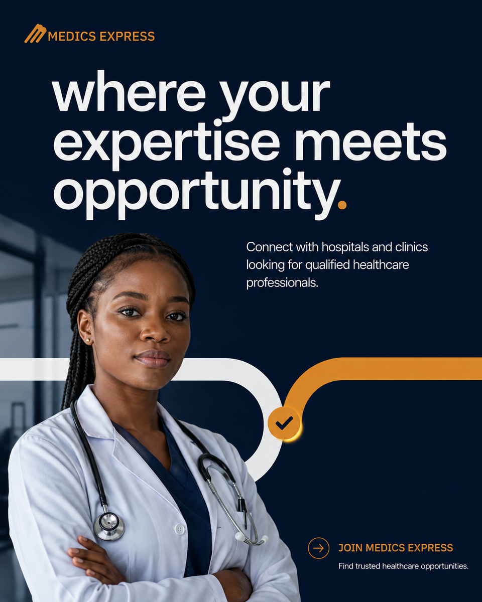 Promotional flyer for medics express